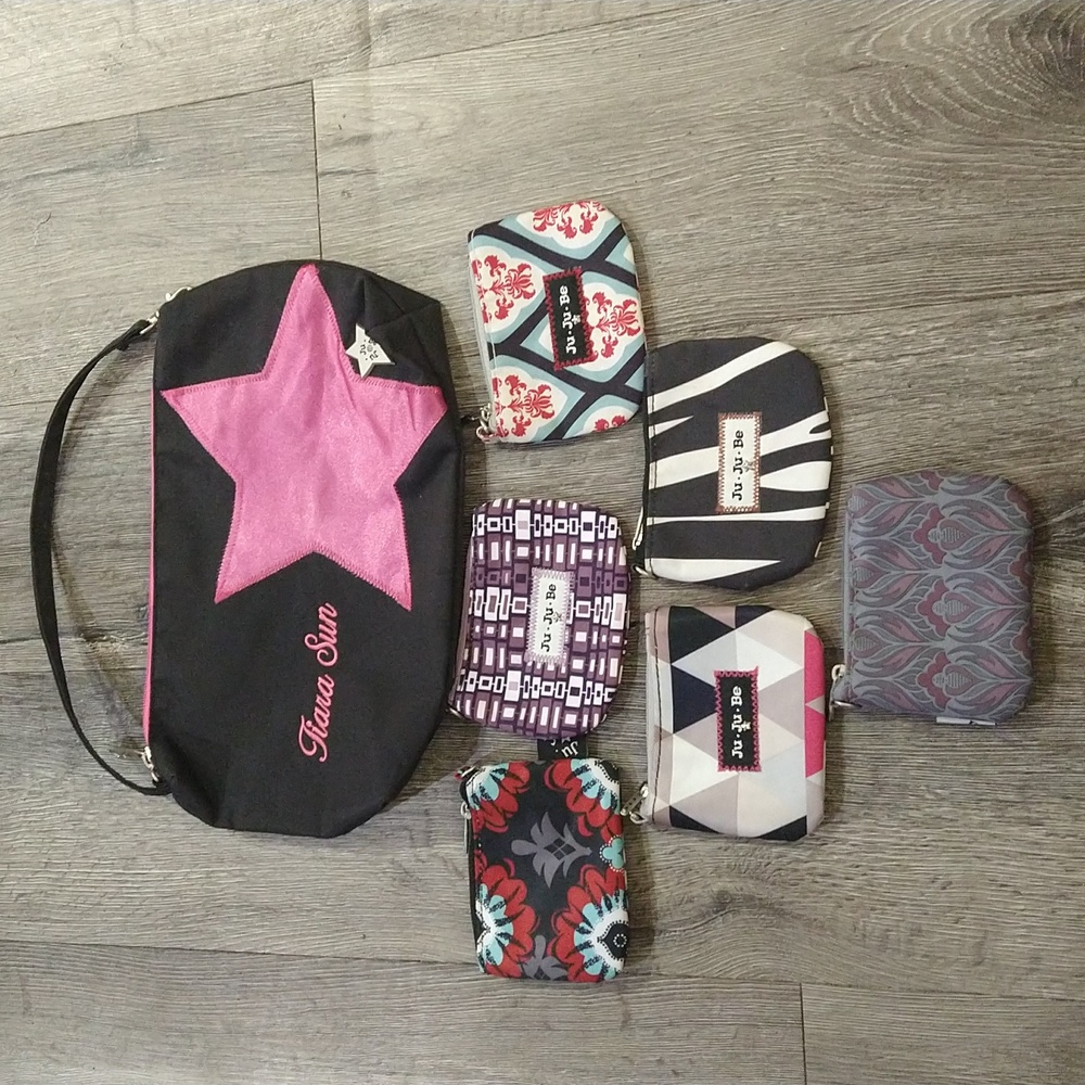Bundle: 1 Jujube Small Bag And 6 Mixed Design Coin Purses